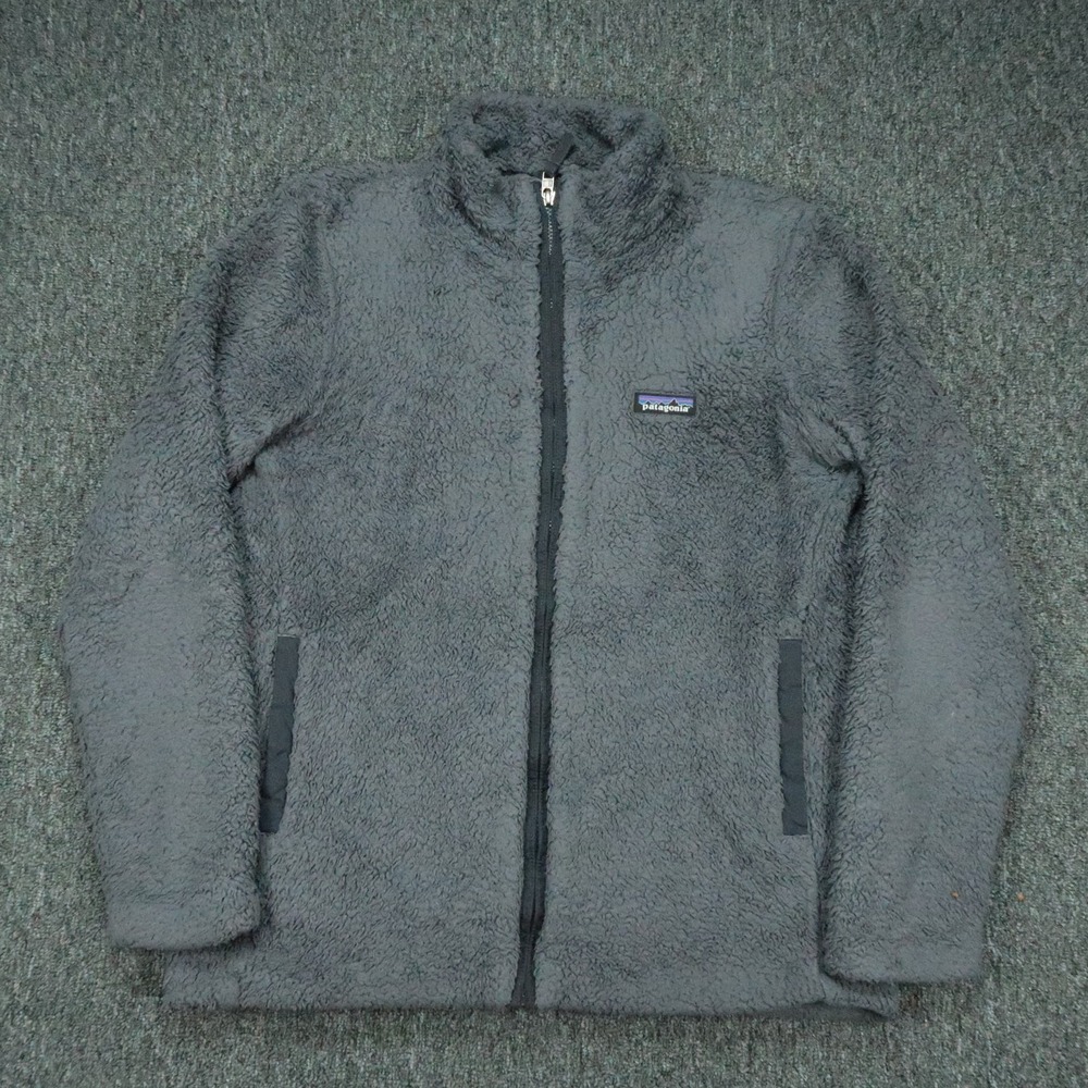 Patagonia Jacket Women Medium Smolder Blue Los Gatos Full Zip Fleece Sherpa Pile